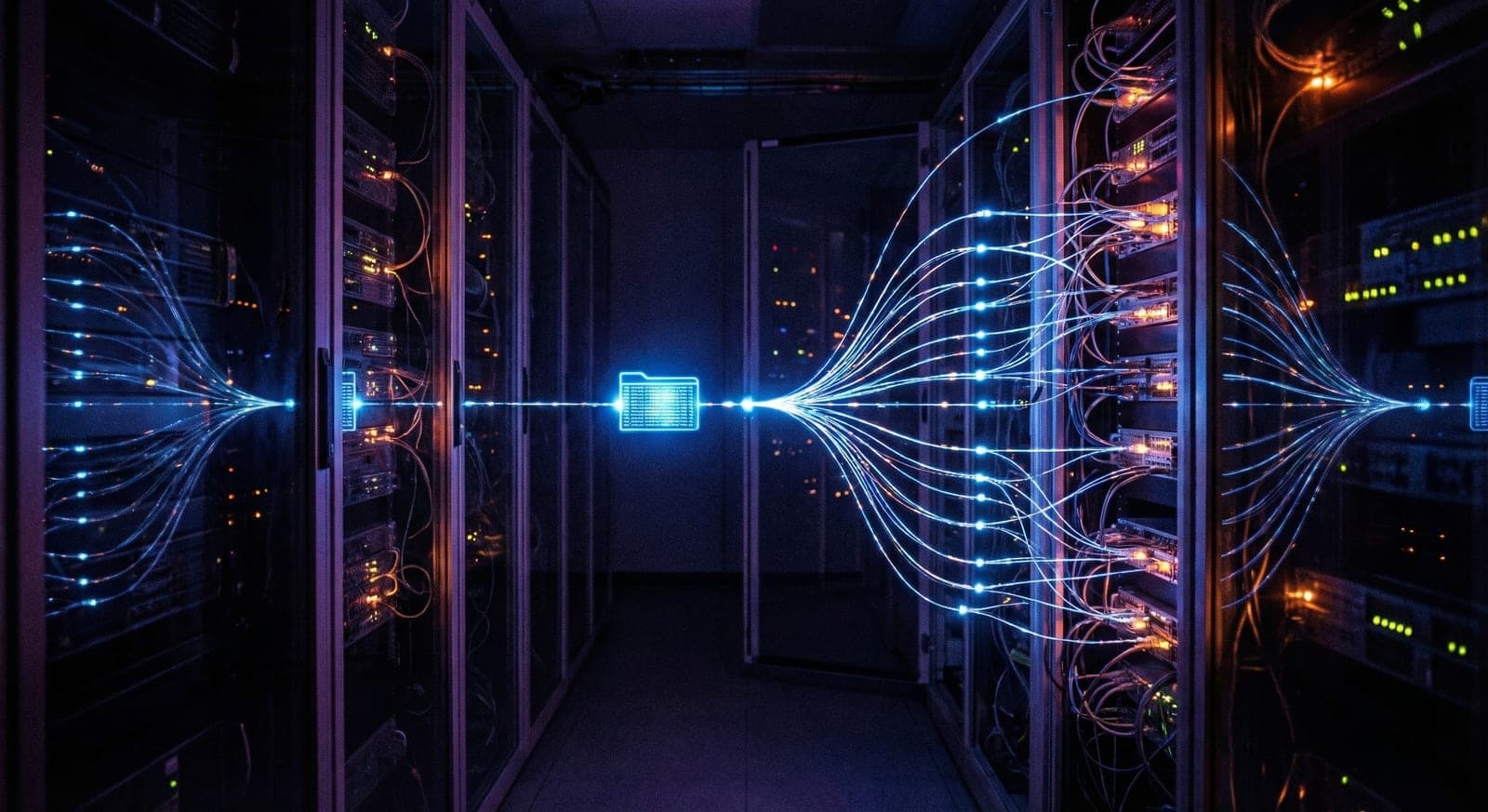 Email copies spreading across server network