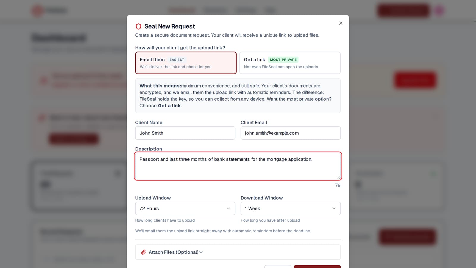 Creating Your First Document Request