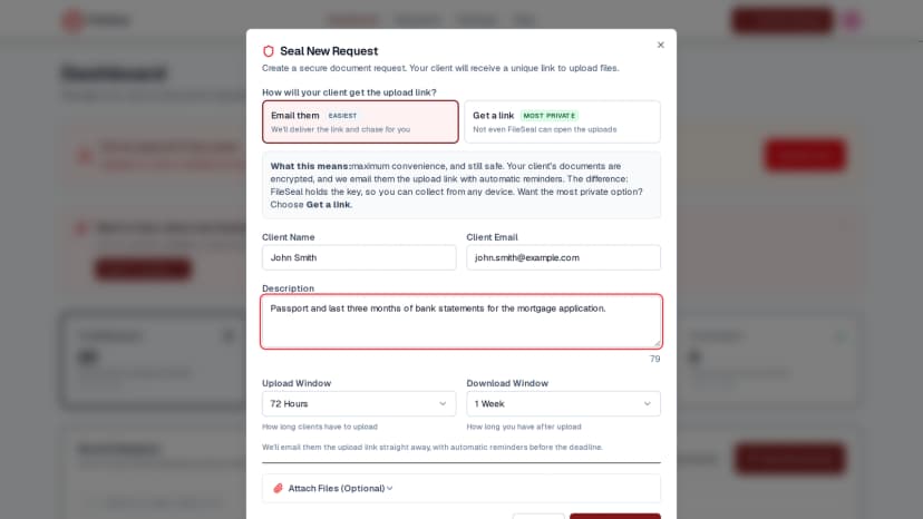 Creating Your First Document Request