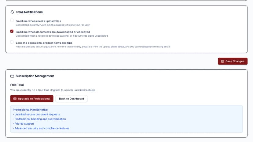 Email Notifications