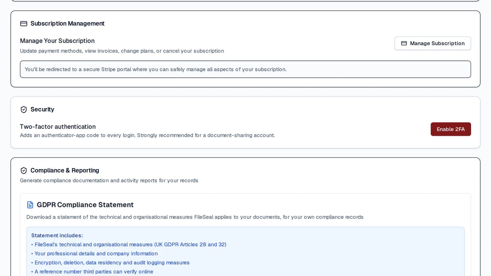 Managing Your Subscription