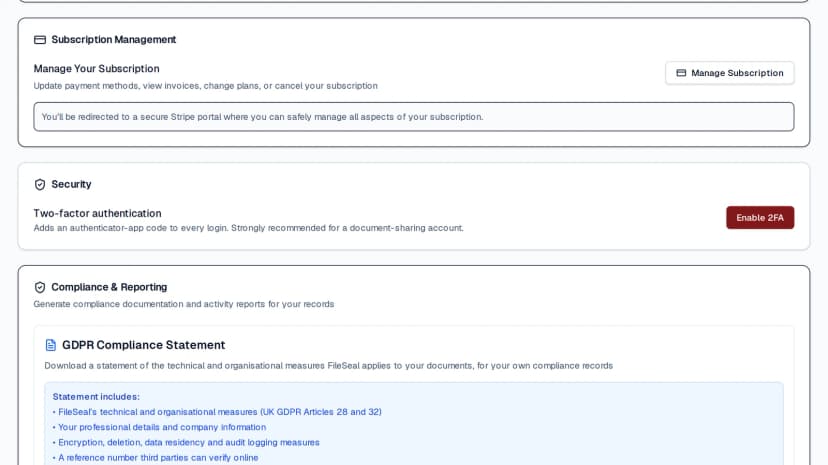 Managing Your Subscription